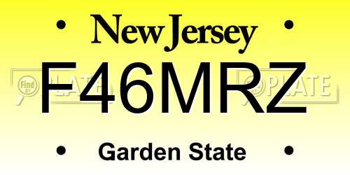 F46MRZ New Jersey License Plate