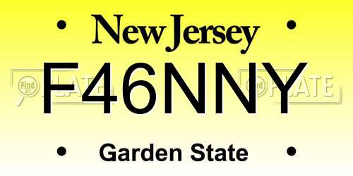 F46NNY New Jersey License Plate