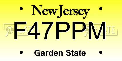 F47PPM New Jersey License Plate