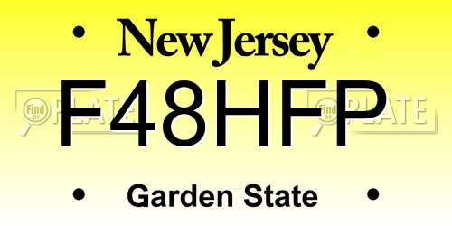 F48HFP New Jersey License Plate