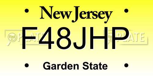 F48JHP New Jersey License Plate