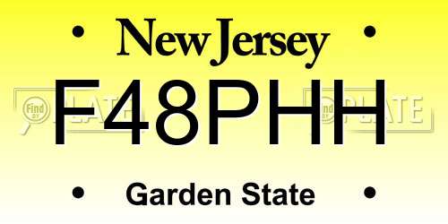 F48PHH New Jersey License Plate
