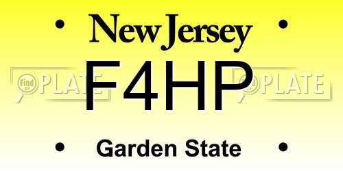 F4HP New Jersey License Plate