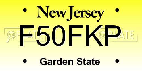 F50FKP New Jersey License Plate