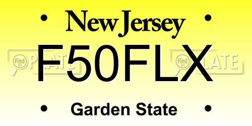 F50FLX New Jersey License Plate