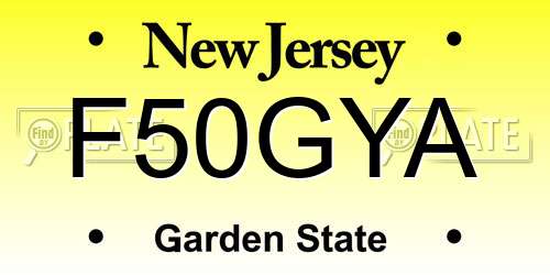 F50GYA New Jersey License Plate