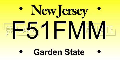 F51FMM New Jersey License Plate