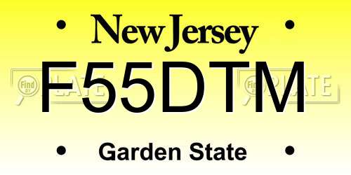 F55DTM New Jersey License Plate
