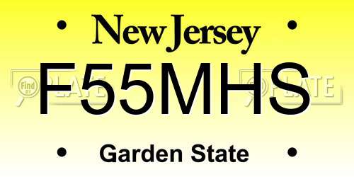 F55MHS New Jersey License Plate
