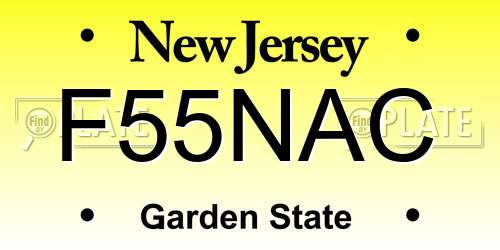 F55NAC New Jersey License Plate