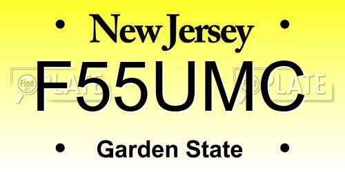 F55UMC New Jersey License Plate