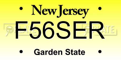 F56SER New Jersey License Plate
