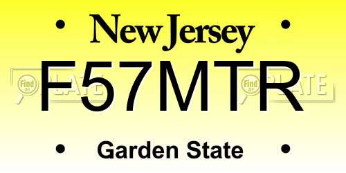 F57MTR New Jersey License Plate