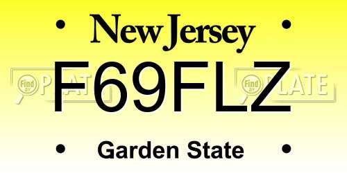 F69FLZ New Jersey License Plate