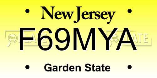 F69MYA New Jersey License Plate