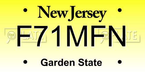F71MFN New Jersey License Plate