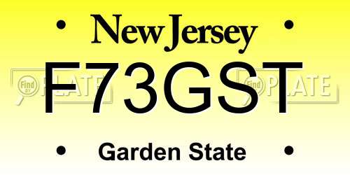 F73GST New Jersey License Plate