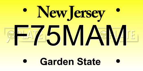 F75MAM New Jersey License Plate
