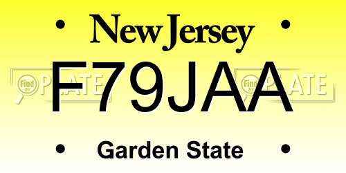 F79JAA New Jersey License Plate