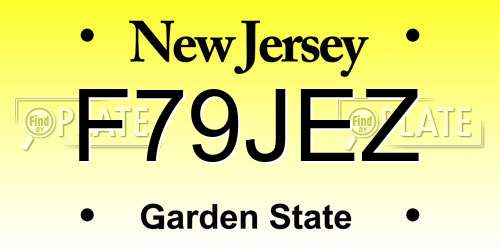 F79JEZ New Jersey License Plate