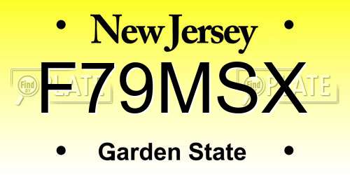 F79MSX New Jersey License Plate