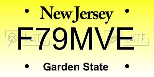F79MVE New Jersey License Plate