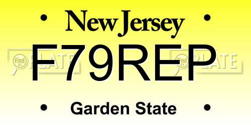 F79REP New Jersey License Plate