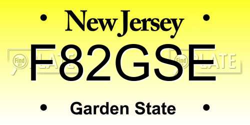 F82GSE New Jersey License Plate