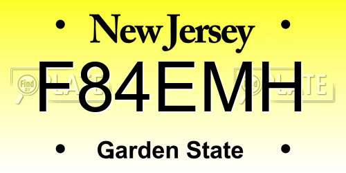 F84EMH New Jersey License Plate