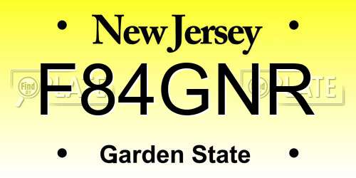 F84GNR New Jersey License Plate