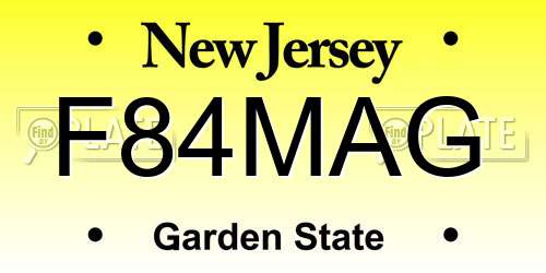 F84MAG New Jersey License Plate