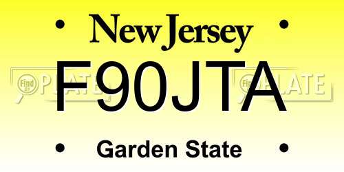 F90JTA New Jersey License Plate