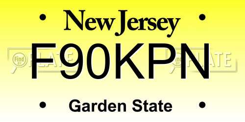 F90KPN New Jersey License Plate
