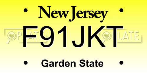F91JKT New Jersey License Plate
