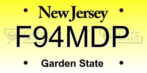 F94MDP New Jersey License Plate