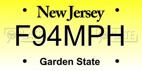 F94MPH New Jersey License Plate