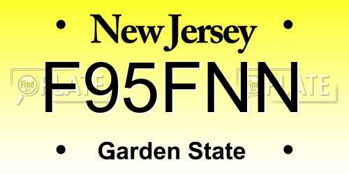 F95FNN New Jersey License Plate