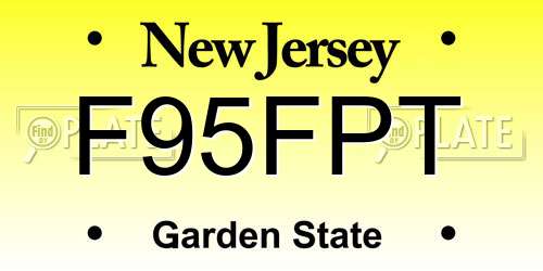 F95FPT New Jersey License Plate