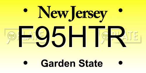 F95HTR New Jersey License Plate
