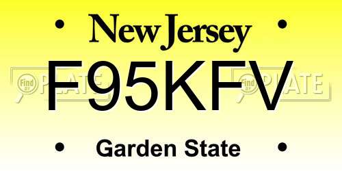 F95KFV New Jersey License Plate