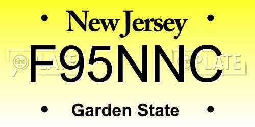 F95NNC New Jersey License Plate