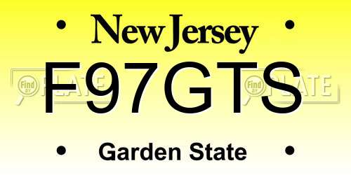 F97GTS New Jersey License Plate