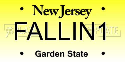 FALLIN1 New Jersey License Plate