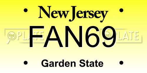 FAN69 New Jersey License Plate