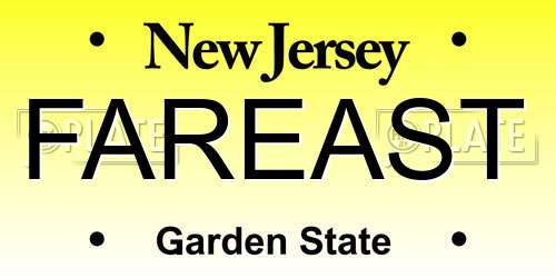 FAREAST New Jersey License Plate