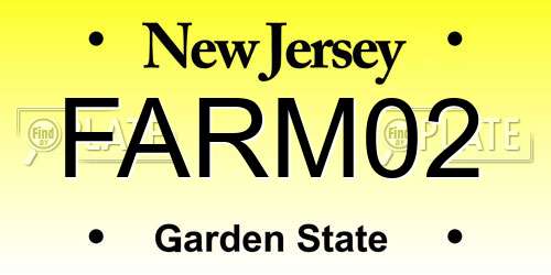 FARM02 New Jersey License Plate
