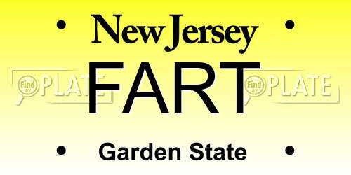 FART New Jersey License Plate