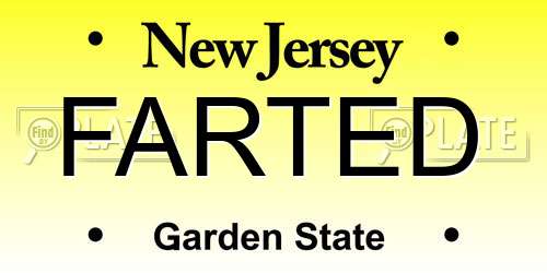 FARTED New Jersey License Plate