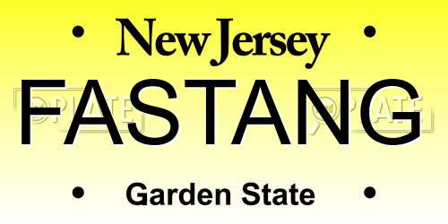 FASTANG New Jersey License Plate