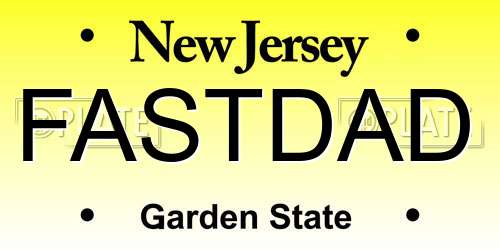 FASTDAD New Jersey License Plate